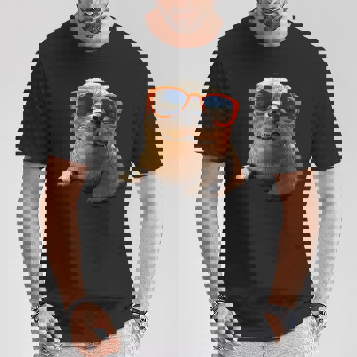 サングラスをかけたアザラシ かわいいアザラシ Tシャツ 面白い贈り物