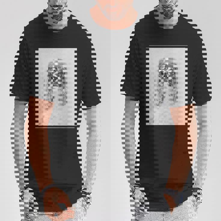 サングラスをかけたキャバリア Tシャツ 面白い贈り物