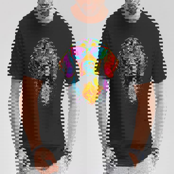 サングラスをかけたビーグル ビーグル子犬 かわいい イングリッシュビーグル Tシャツ 面白い贈り物