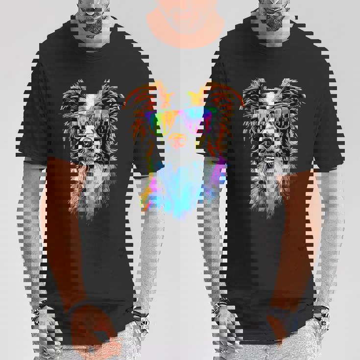 サングラスをかけたボーダーコリー 子犬 かわいいボーダーコリー Tシャツ 面白い贈り物