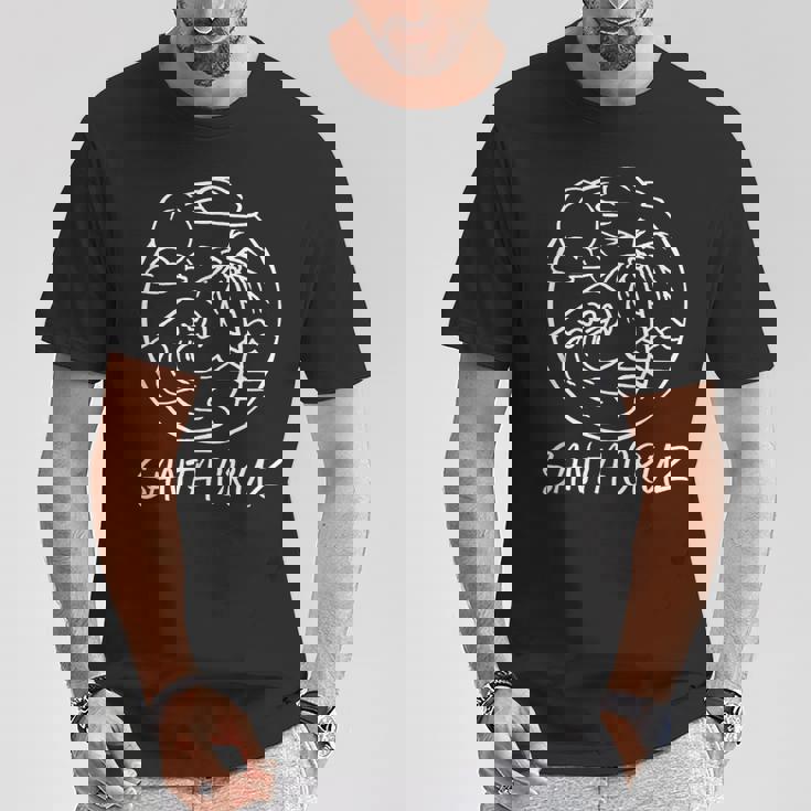 サンタクルーズ カリフォルニア サーフィン サーファー ビンテージ レトロ Tシャツ 面白い贈り物