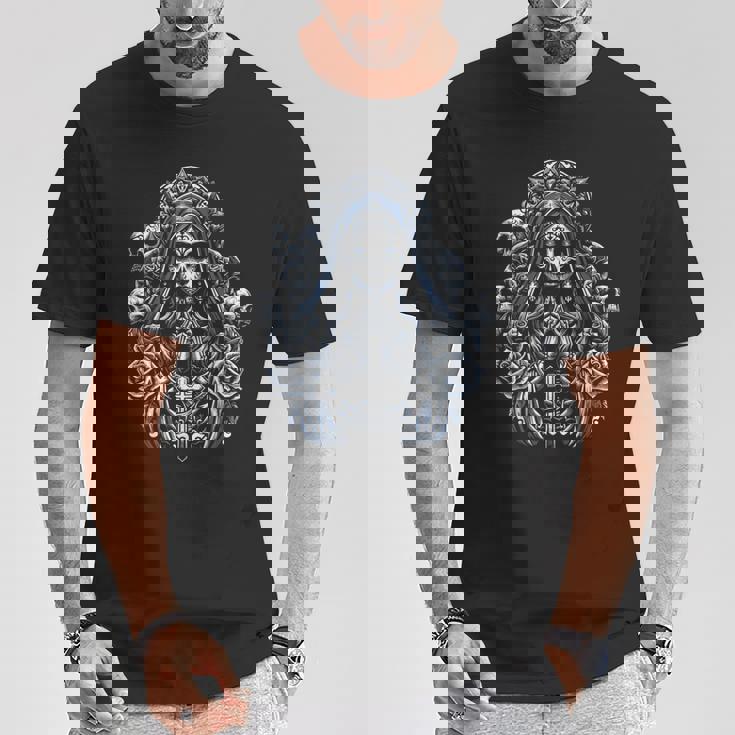 サンタ・ムエルテ 死神 Tシャツ 面白い贈り物