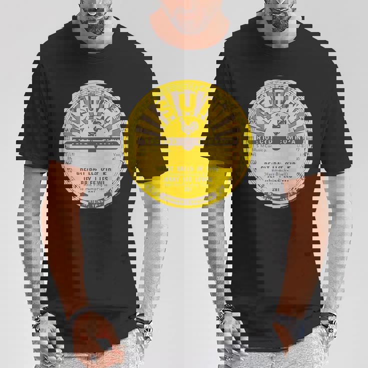 サン・レコードビニール・ジェリー・リー・ルイスグレート・ボールズ・オブ・ファイア Tシャツ 面白い贈り物