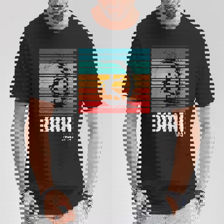 サーフ 茨城 日本 ビーチ ヴィンテージ レトロ サーフィン Tシャツ 面白い贈り物