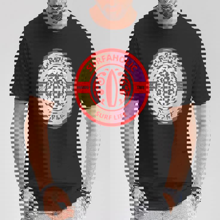 サーフホリック ハングテン サーフライフ サーフボード サーフ サーフィン Tシャツ 面白い贈り物