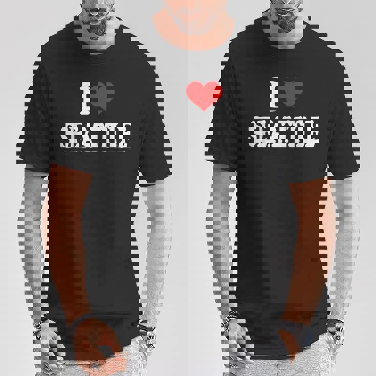 シアトル I Hearteattle I Loveeattle Tシャツ 面白い贈り物