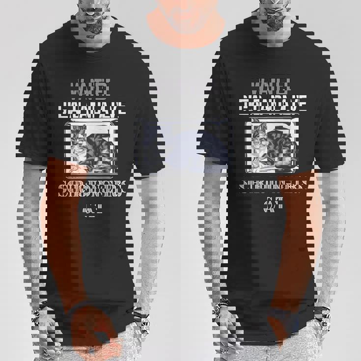 シュレディンガーの猫指名手配教師 物理科学教授 Tシャツ 面白い贈り物