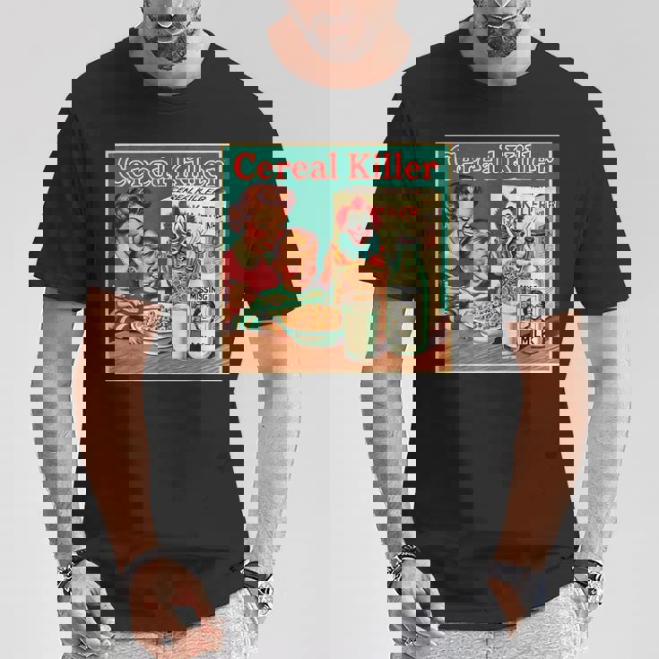 シリアル シリアル キラー 音声しゃれ ホラー コア ミッドセンチュリー Tシャツ 面白い贈り物