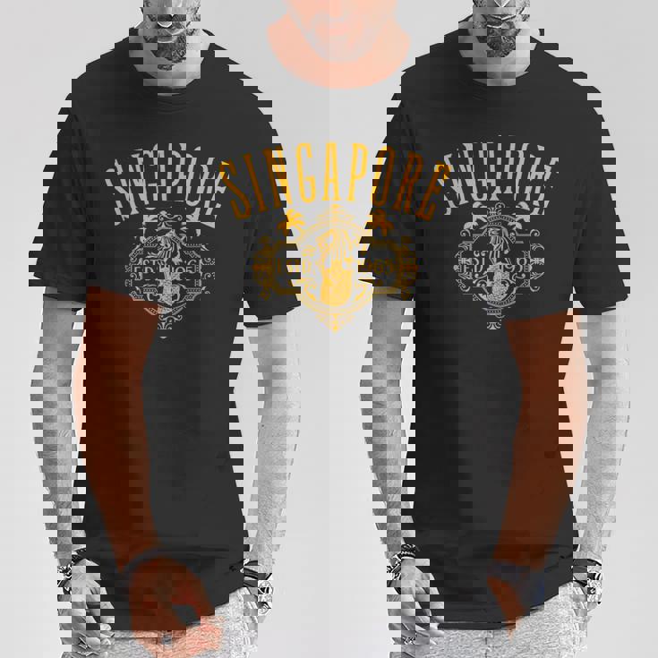 シンガポール メリオン ヴィンテージスタイル デザイン お土産 Tシャツ 面白い贈り物