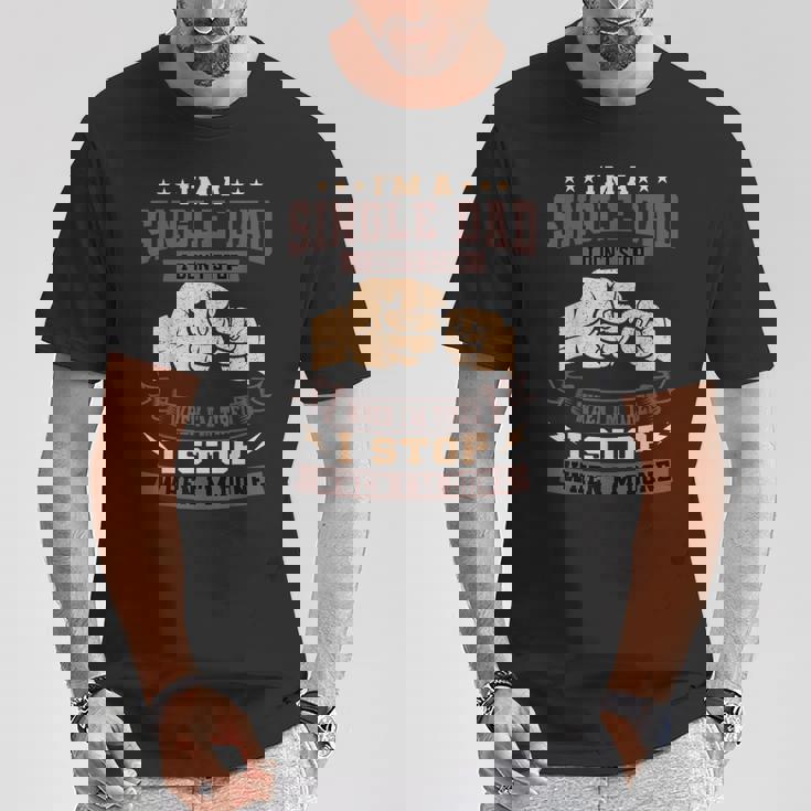 シングルパパ唯一の親ソロペアレントフッドローン・ファーザー Tシャツ 面白い贈り物