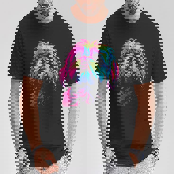 シーズー グラフィック ペット イラスト 犬 シーズー Tシャツ 面白い贈り物