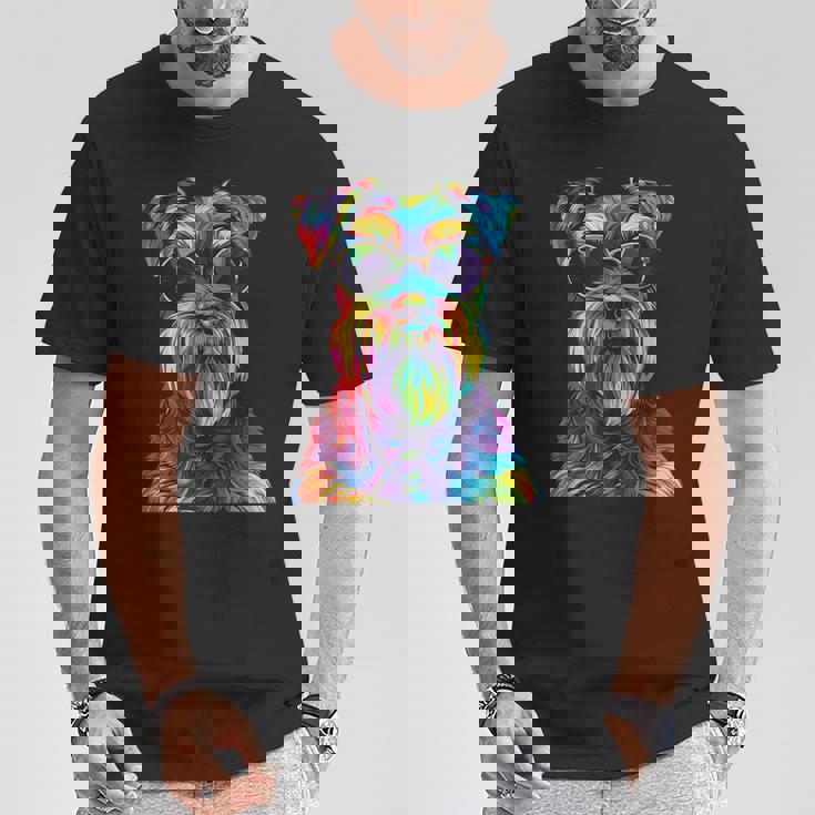 ジャイアントシュナウザー愛好家 ポップアート 面白い ジャイアントシュナウザー 犬 Tシャツ 面白い贈り物