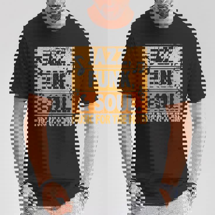 ジャズファンクソウルミュージックフォーザマインドジャズラバーファンクファナティック Tシャツ 面白い贈り物