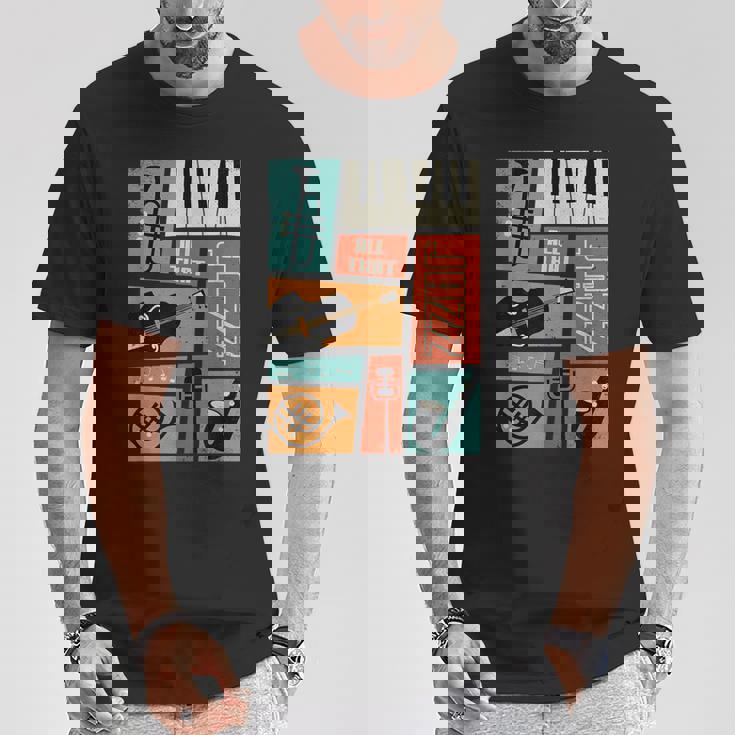 ジャズ音楽-レトロヴィンテージピアノジャズ Tシャツ 面白い贈り物