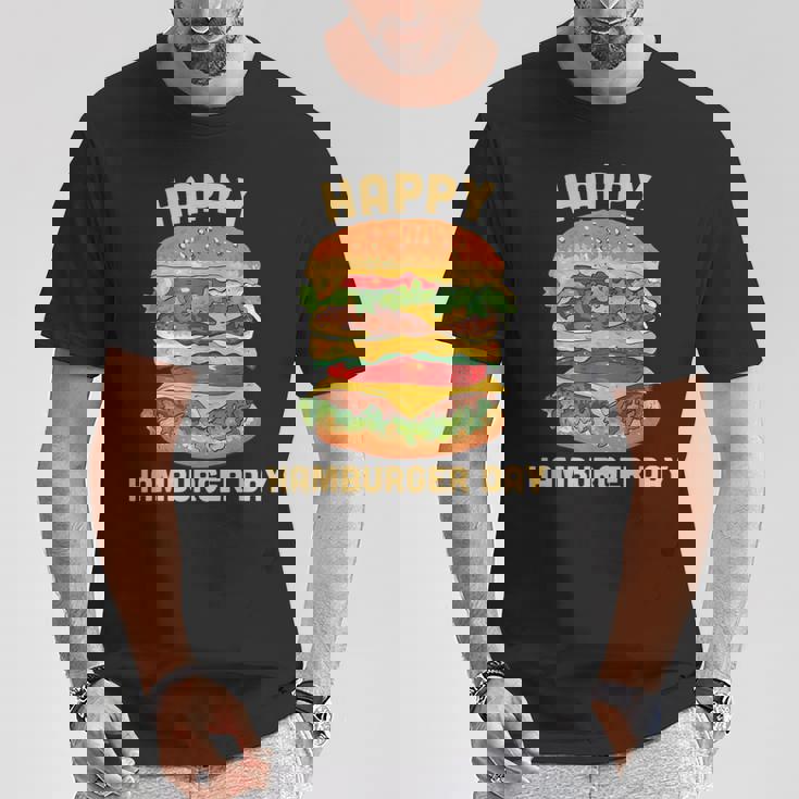 ジャンクフード チーズバーガー ハンバーガー デイバーガーフライ Tシャツ 面白い贈り物