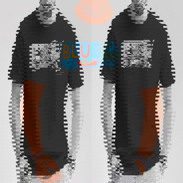 ジュラシック・ワールド Blue Cute Illustlation Tシャツ 面白い贈り物