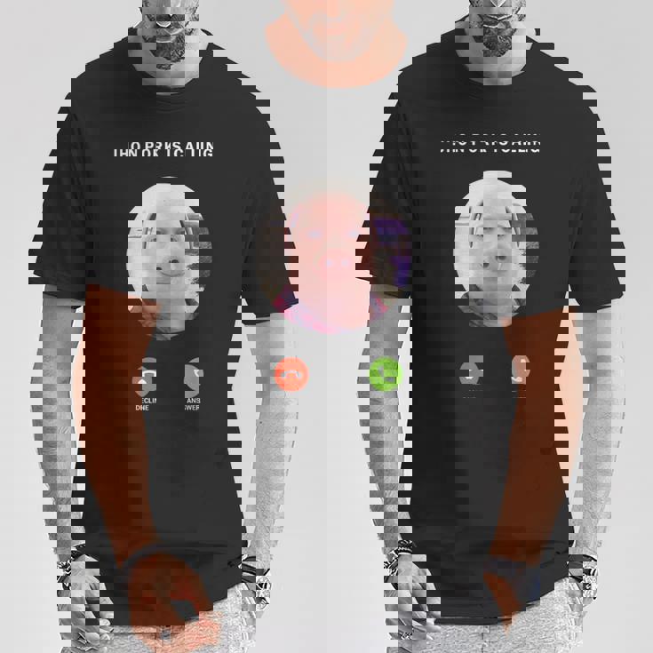 ジョン・ポークがファニー・アンサー・コール・フォンに電話をかけている Tシャツ 面白い贈り物