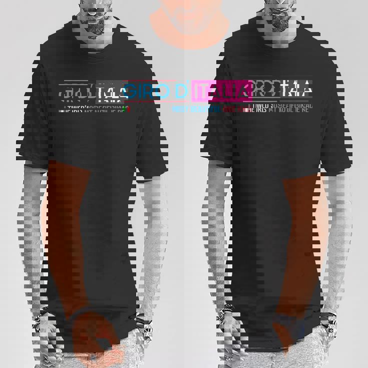 ジロ・ディ・イタリア 世界で最も美しいバイクレース Tシャツ 面白い贈り物