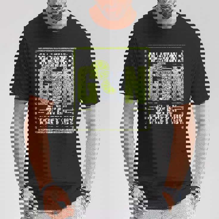 ジンを飲んでるんだ。 恋人 ドリンク ジンズ アルコール ジン Tシャツ 面白い贈り物