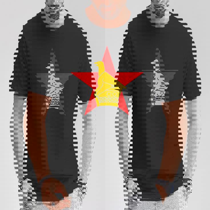 ジンバブエ ソープストーン バードフラッグ Tシャツ 面白い贈り物