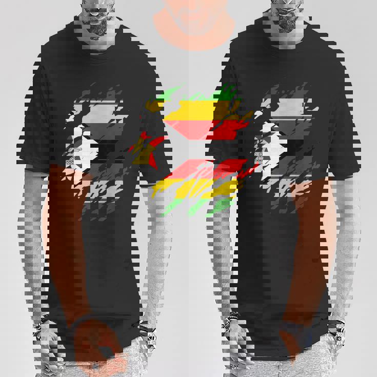 ジンバブエの旗ジンバブエ Tシャツ 面白い贈り物