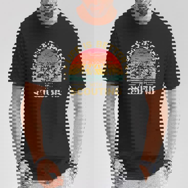 スカウトキャンプボーイハイキングスカウトでlife Is Better Tシャツ 面白い贈り物