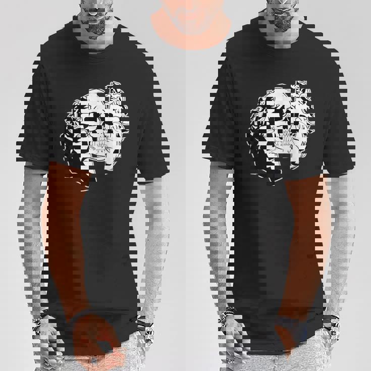 スカル×スタチュー Tシャツ 面白い贈り物