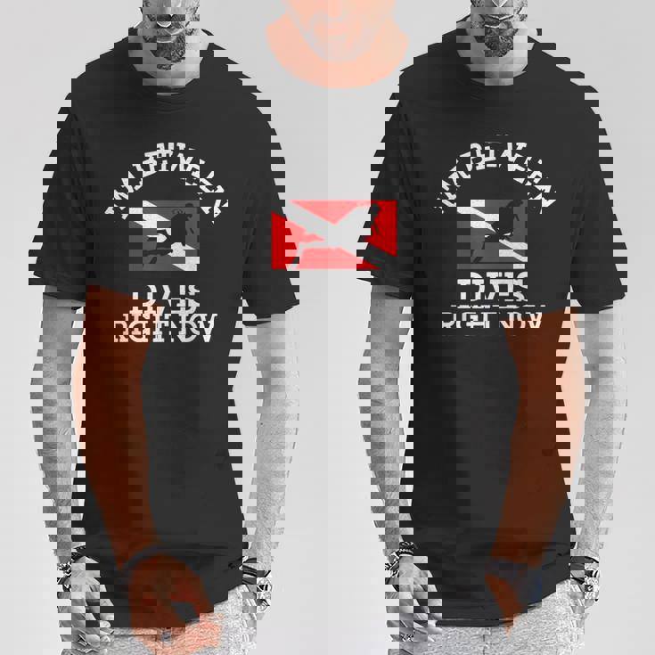 スキューバダイビング ダイバー ダウン ダイブ フラッグ ダイブ Tシャツ 面白い贈り物