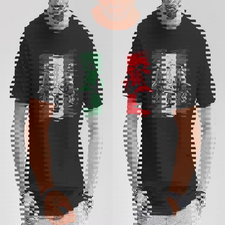 スクーター バイク バイク スクート イタリア国旗 原付スクーター Tシャツ 面白い贈り物