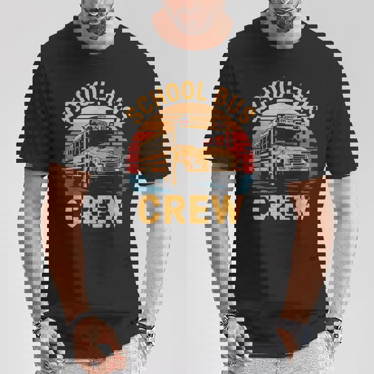 スクールバス クルー レトロ スクールバス 乗車 バス 運転手 Tシャツ 面白い贈り物