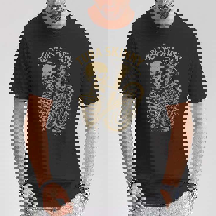 スケルトン チューバ スキニー Tシャツ 面白い贈り物