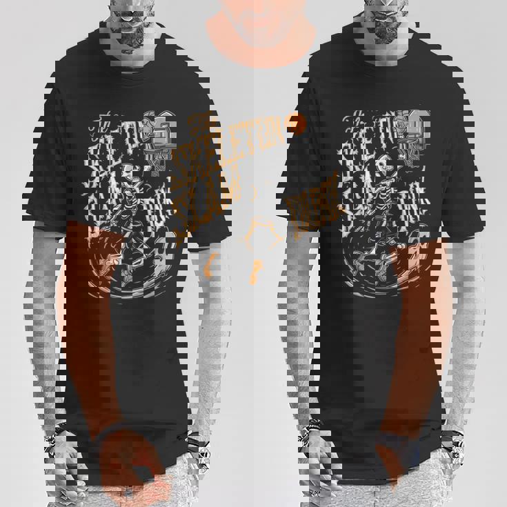 スケルトンスラムダンク 怖いバスケットボール ハロウィン Tシャツ 面白い贈り物