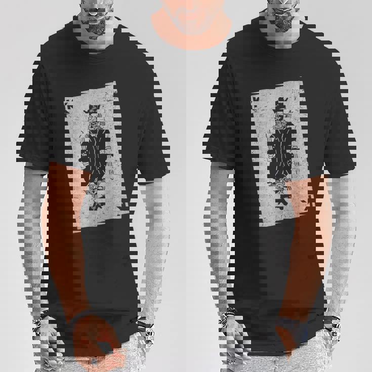 スケルトントランプキングギャンブル死神 Tシャツ 面白い贈り物