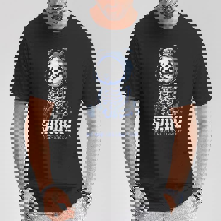 スケルトンパンダ 不気味なパンダベア Tシャツ 面白い贈り物