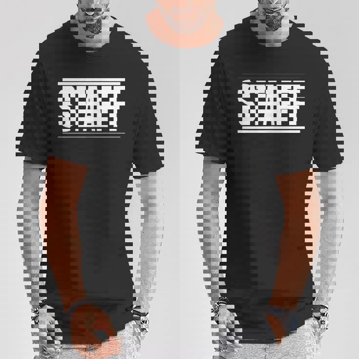 スタッフ ワーカー 社員 ワーククルーの言葉 スタッフ オン A ティー Tシャツ 面白い贈り物