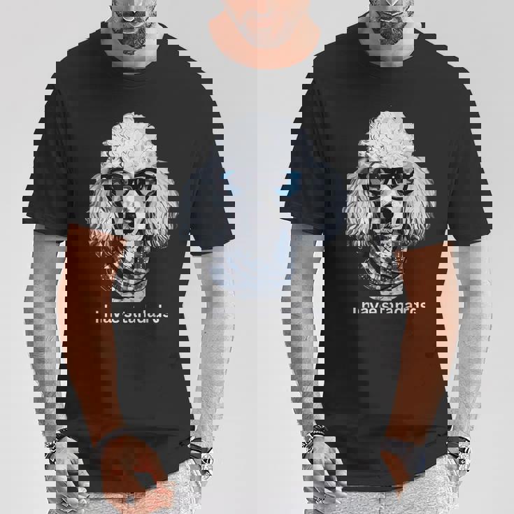 スタンダードプードル愛好家、I Havetandards、面白いプードルデザイン。 Tシャツ 面白い贈り物