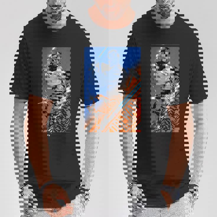 スター・ウォーズ シスの復讐 オビワン ケノービ セイバー スプリット Tシャツ 面白い贈り物