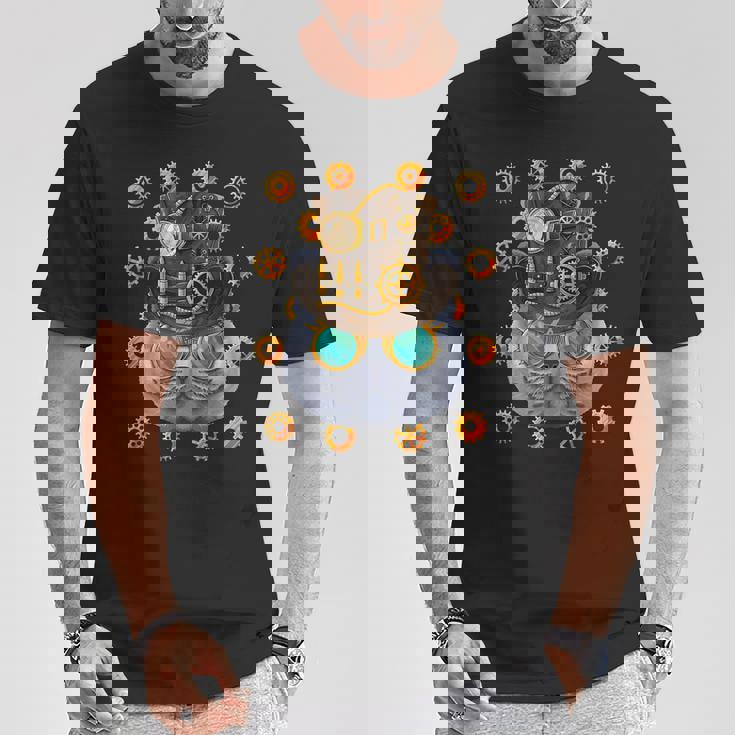 スチームパンク ブリティッシュショートヘア 中世 ビクトリア朝 スチームパワー Tシャツ 面白い贈り物