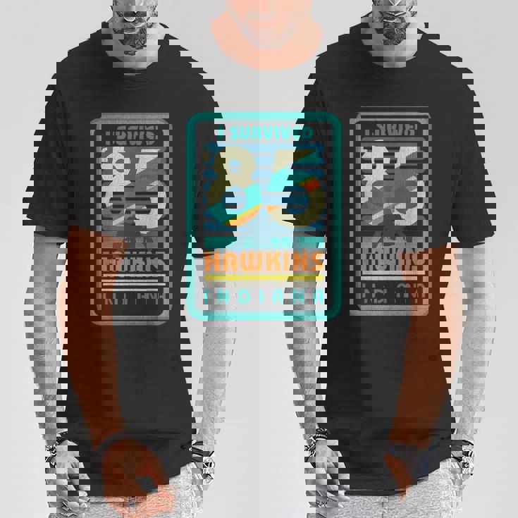 ストレンジャー・シングス ビンテージ デモゴルゴン ポスター ホーキンス インディアナ 85 Tシャツ 面白い贈り物