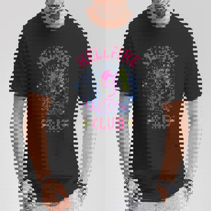ストレンジャー・シングス ヘルファイア クラブ スプラッシュ Dnd デーモン レトロ ホーキンス Tシャツ 面白い贈り物