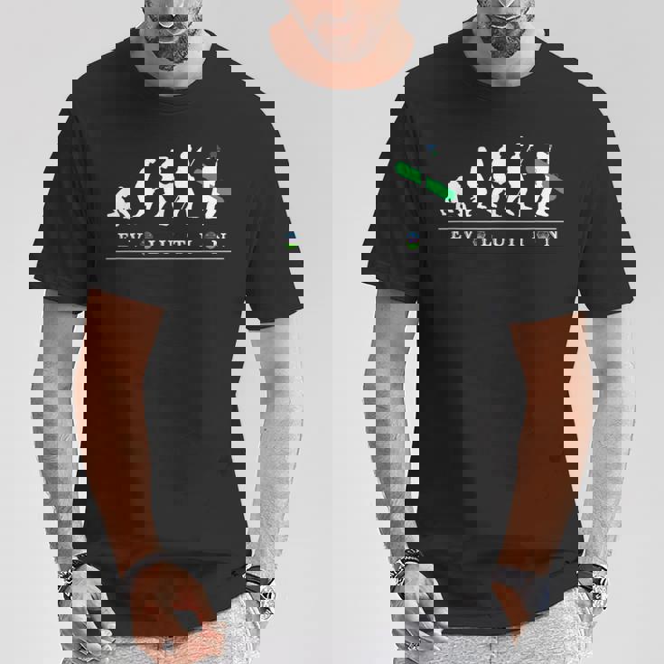 おもしろ スノボ 人類の進化 かっこいい シルエット スノーボード ネタ デザイン 記念品 スノボ選手 Tシャツ 面白い贈り物