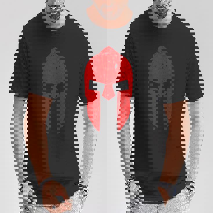 スパルタ戦士ヘルメットジムモチベーションスパルタ古代ギリシャ Tシャツ 面白い贈り物