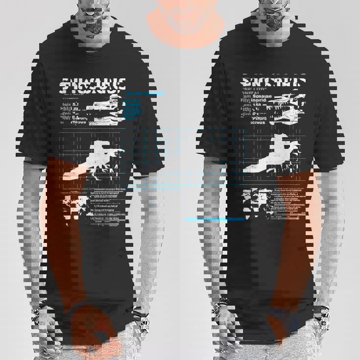 スピノサウルスのファクトシート Tシャツ 面白い贈り物