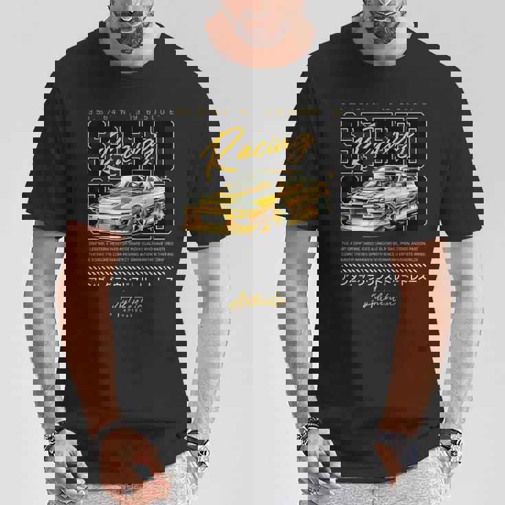 スピードレトロヴィンテージジャパニーズjdm東京ジャパンドリフトレースカー Tシャツ 面白い贈り物