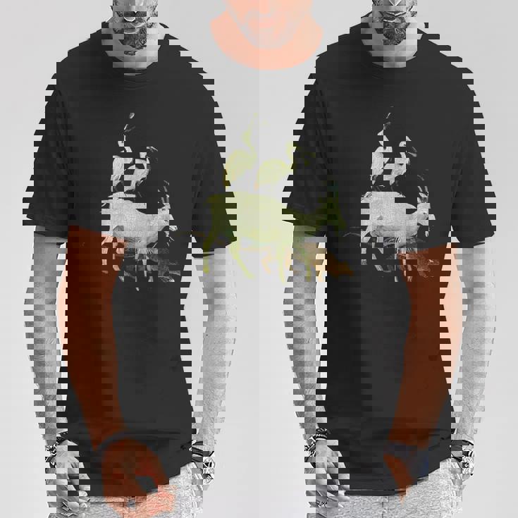 スプーンビルズとヤギの庭 地上の喜びの庭 Tシャツ 面白い贈り物