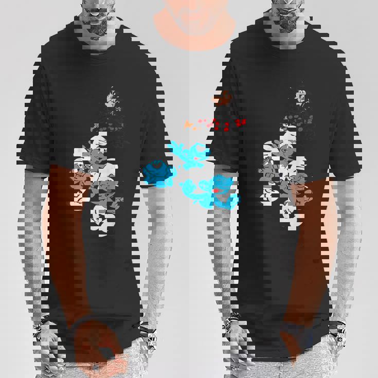 スマーフグループ スマーフ ガーガメル 魅惑のブルーフレンズのファン Tシャツ 面白い贈り物