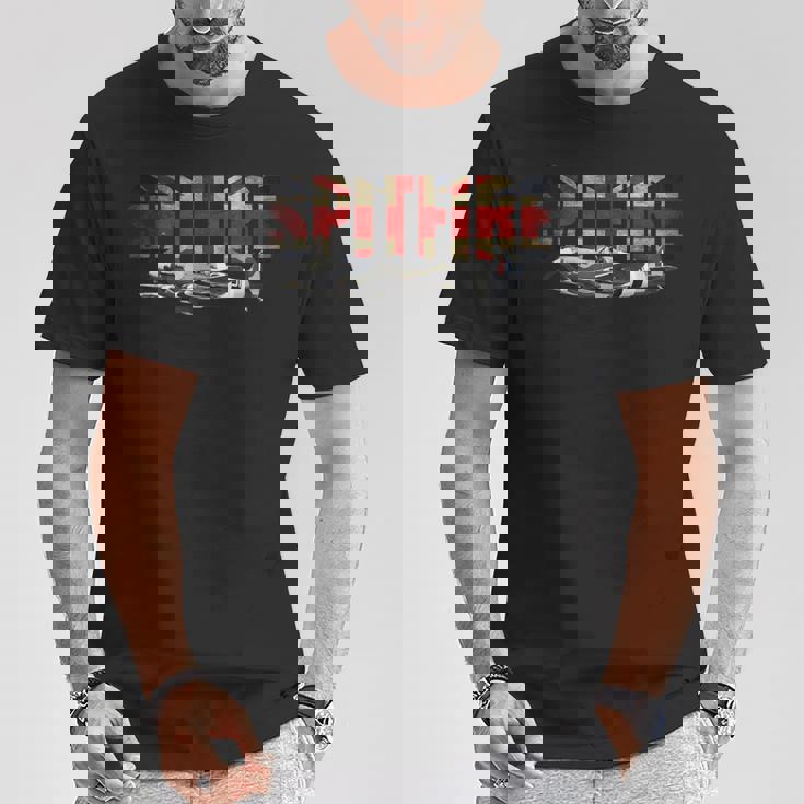 スーパーマリン スピットファイア 第二次世界大戦 戦闘機 ユニオンジャック Tシャツ 面白い贈り物