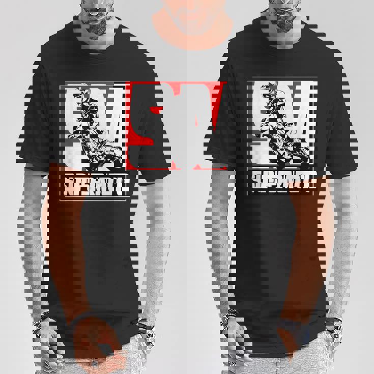スーパーモトスーパーモタードエンデューロモトクロス Tシャツ 面白い贈り物