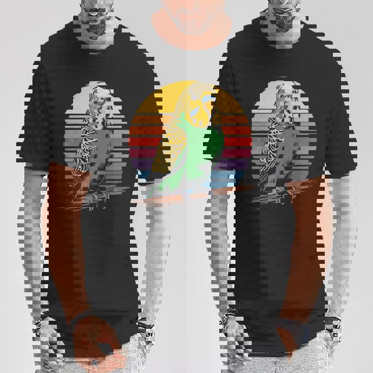 セキセイインコ レトロ セキセイインコ Tシャツ 面白い贈り物