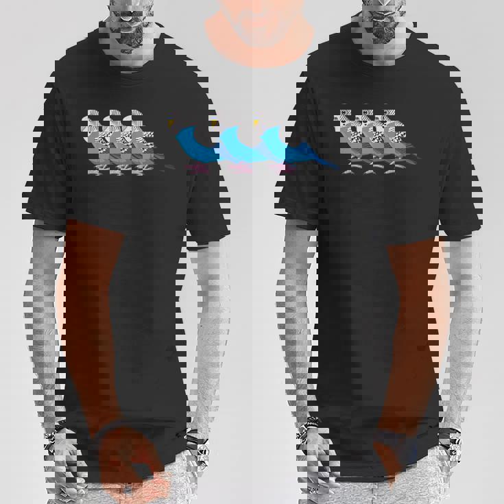 セキセイインコ鳥、セキセイインコ青い鳥 Tシャツ 面白い贈り物